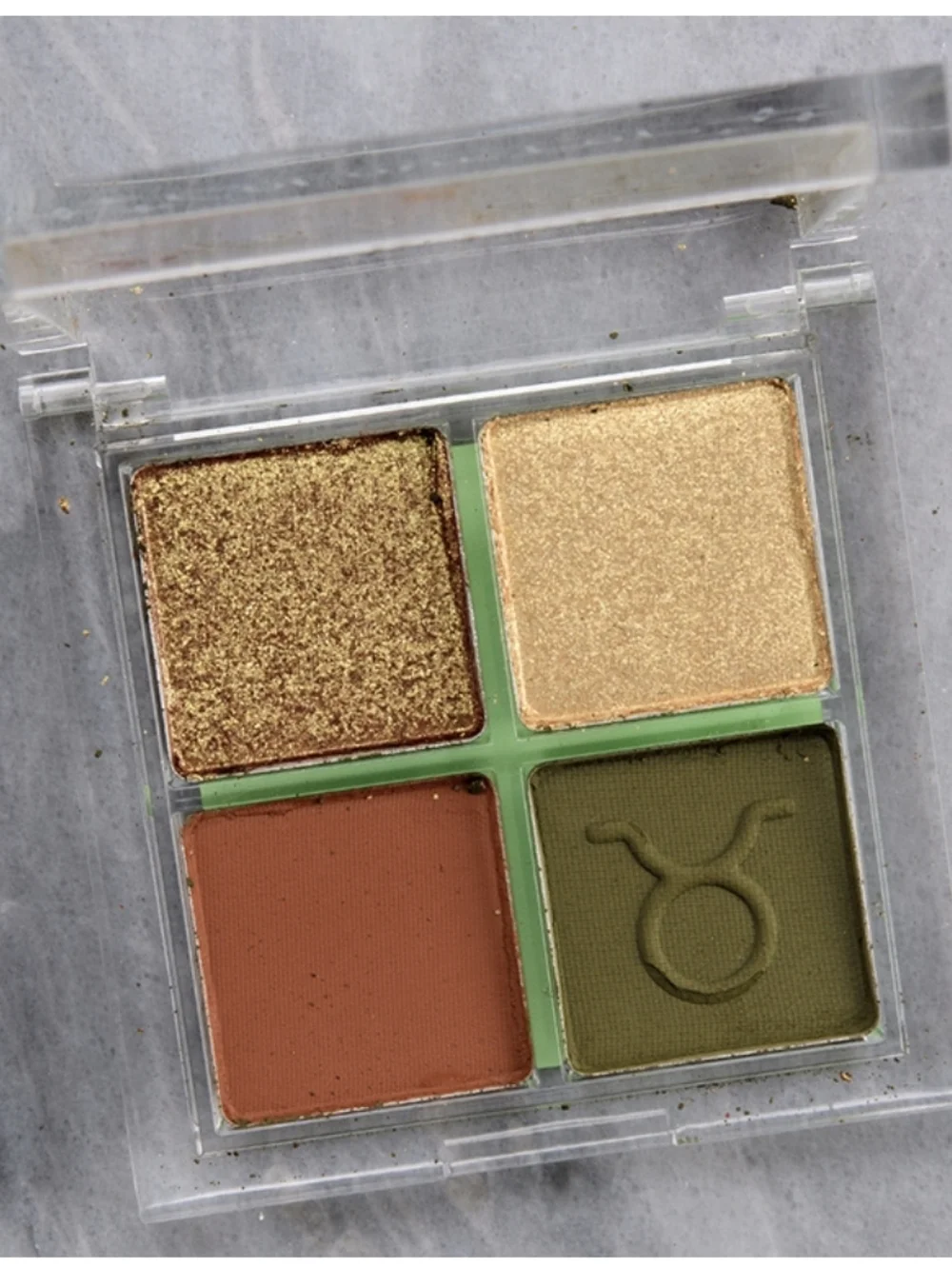ColourPop Pressed Powder Quad Eyeshadow Palette: Never Taurus Apart, .21oz, NIB
